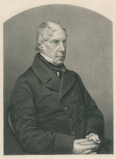 George Hamilton-Gordon, 4. Earl of Aberdeen, graviert von D.J. Pound nach einem Foto, aus 